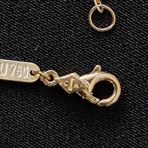 18k Gold Bracelet with clover charms - 5 charms - Picture 11 of 15